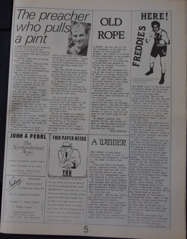 Page 5 Fitzrovia News no 56 March 1992